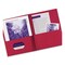 Avery 0.5 in. Capacity 11 in. x 8.5 in. Prong Fastener Two-Pocket Folder - Red (25/Box)